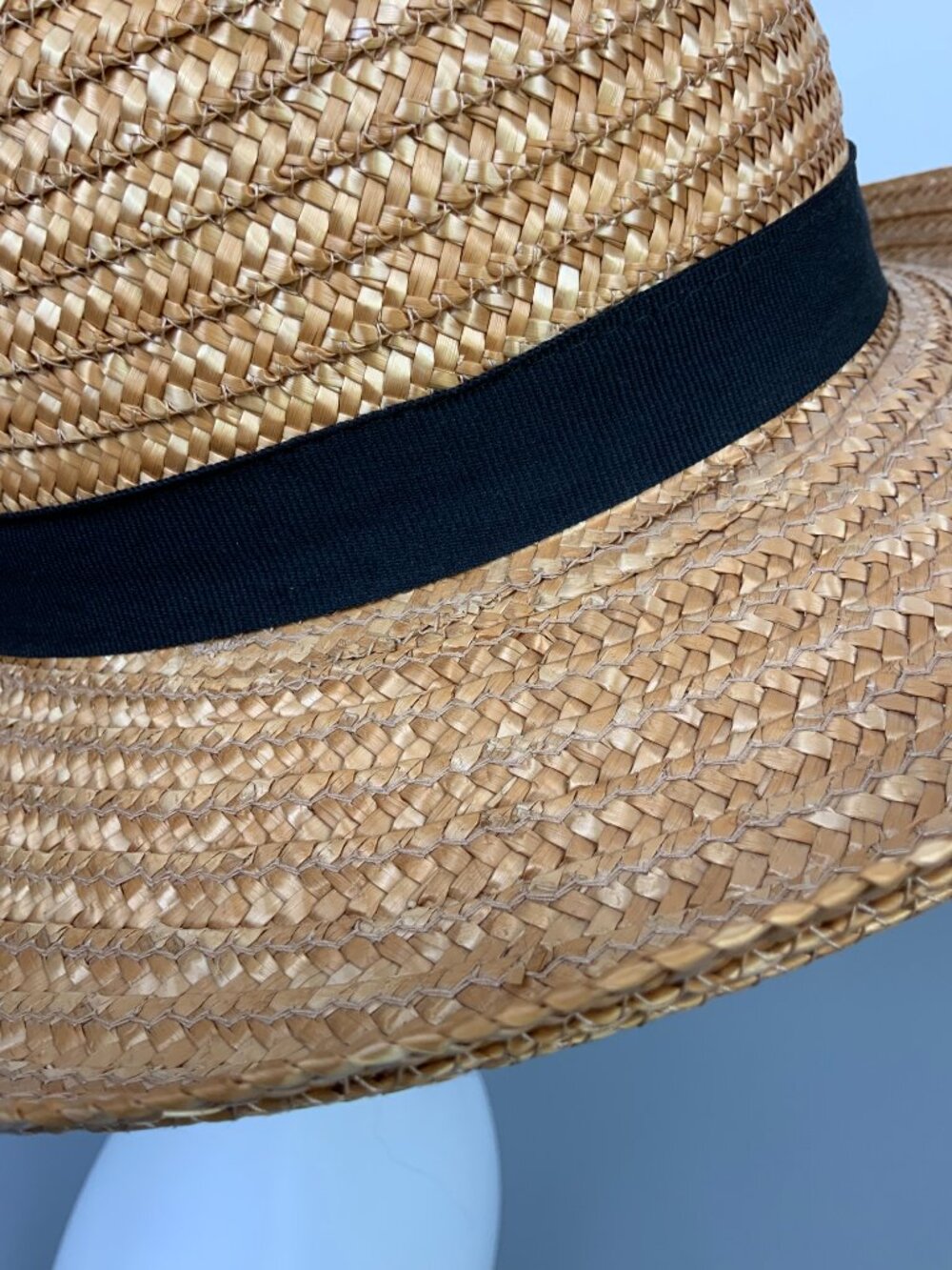 Natural Straw Sun Summer Hat by Filippo Catarzi Florence Italy Sz M - Picture 8 of 16
